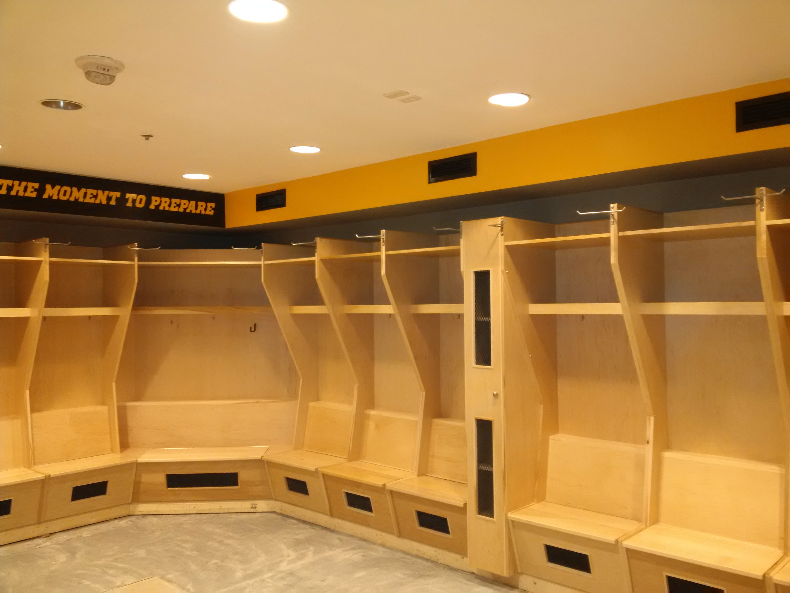 interior of a change room